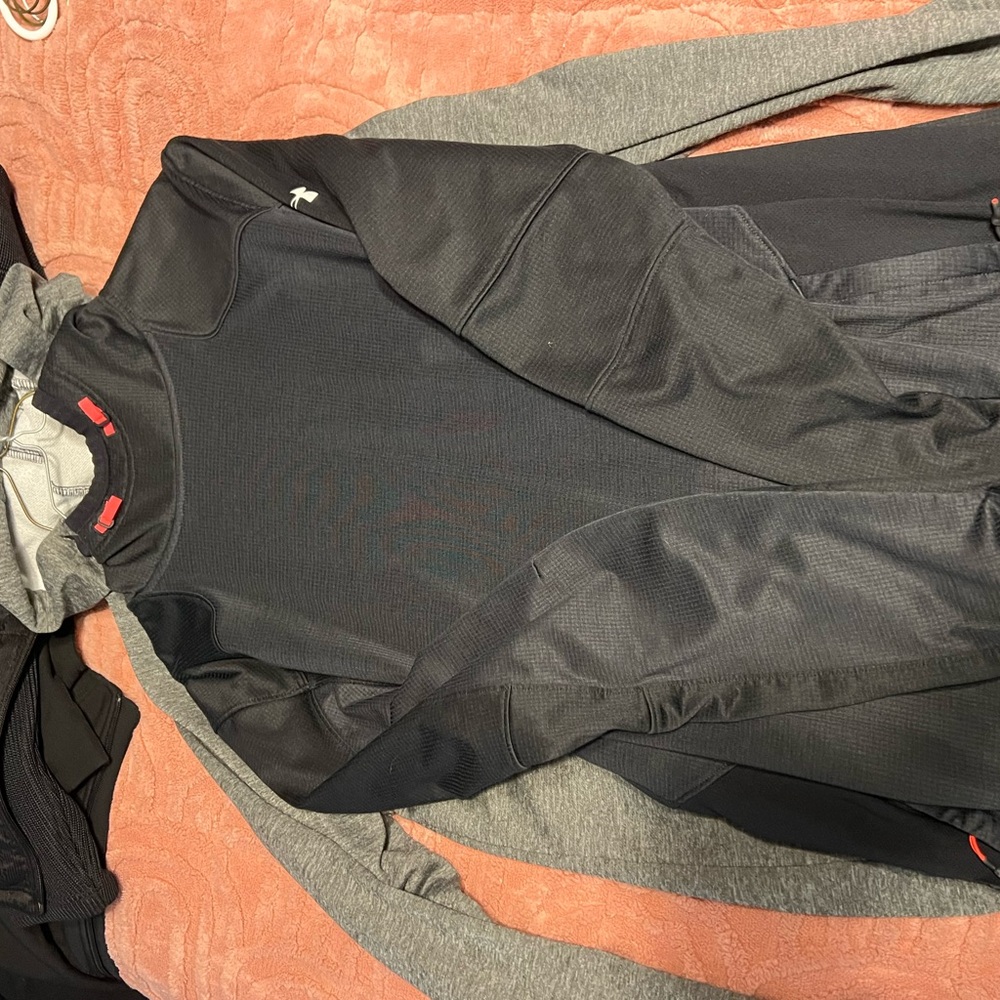 Under Armour Black and Gray Performance Jacket Cold Gear